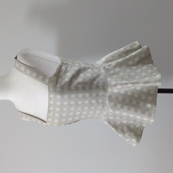 NWOT Stine Goya Sharon Sleeveless Checked Peplum Blouse - Picture 4 of 15